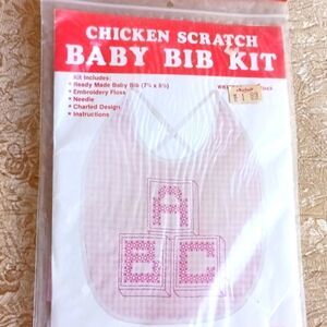 1983 chicken scratch embroidery kit , vintage